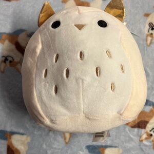 Cute Owl Plush with Gold Accents